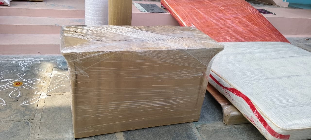 Wrapped Furniture work by Sai Surya Packers & Movers